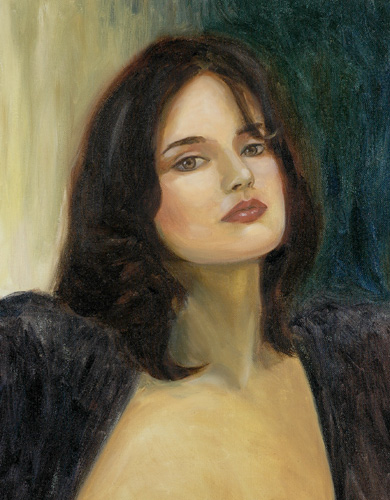 female portrait oil painting